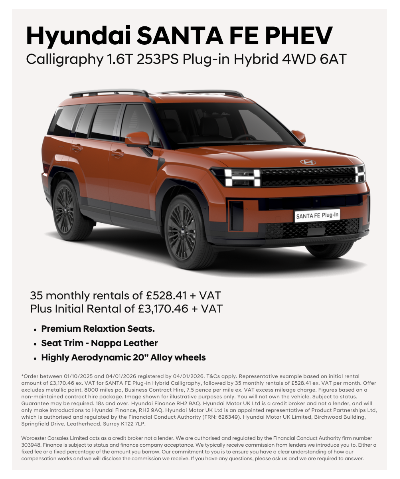 Hyundai SANTA FE PHEV SUV, Calligraphy 1.6T Plug-in Hybrid, front view.